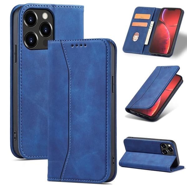 iPhone 12 Pro Max Plånboksfodral Magnet Fancy - Blå