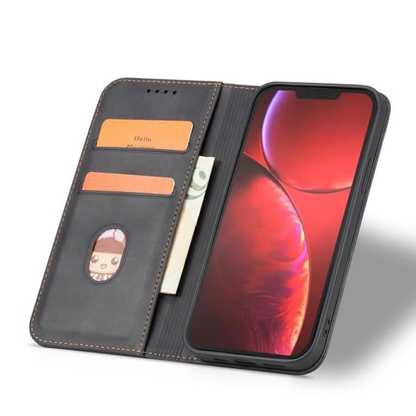 iPhone 12 Pro Max Plånboksfodral Magnet Fancy - Svart