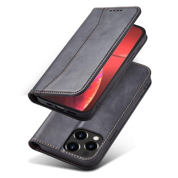 iPhone 12 Pro Max Plånboksfodral Magnet Fancy - Svart