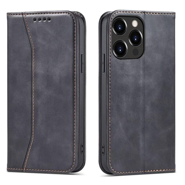 iPhone 12 Pro Max Plånboksfodral Magnet Fancy - Svart