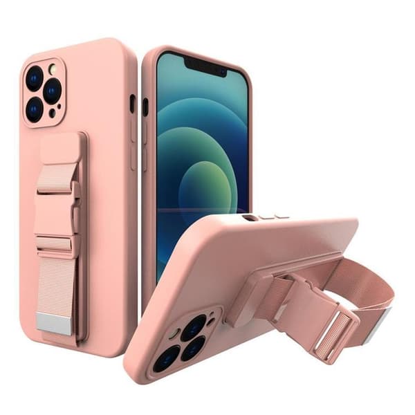 Galaxy A33 5G Skal Rope Silicone Strap - Rosa
