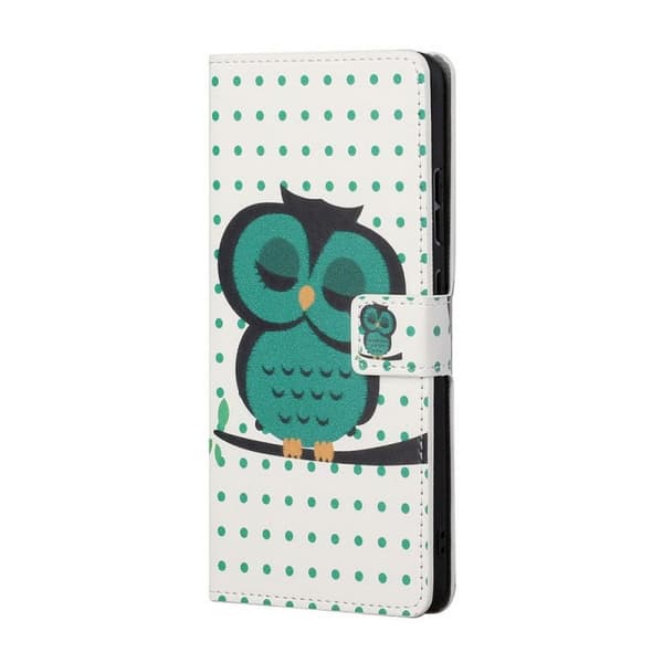 Lompakkokotelo Samsung Galaxy S22 - Pilkullinen Ja Pöllö