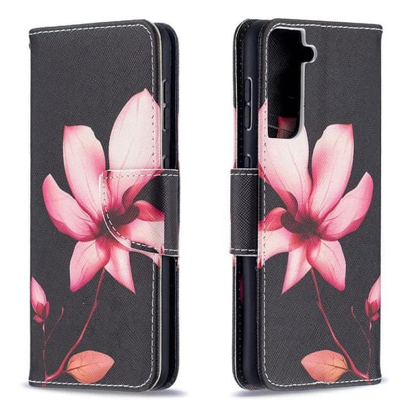 Lompakkokotelo Samsung Galaxy S22 - Vaaleanpunainen Kukka