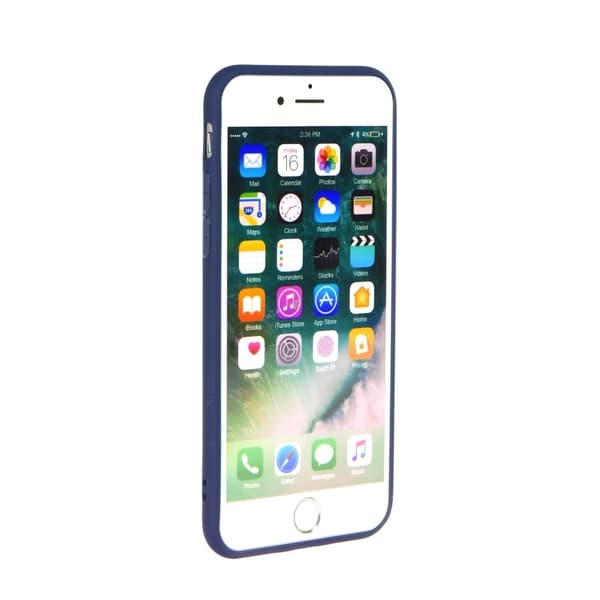 Forcell Mjukt Silikon Matt Skal till iPhone 12 & 12 Pro Mörkblå