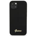 Miniatyrbild 3 av 7: Guess iPhone 13 Skal Magsafe Silicone Script Guld Logo - Svart