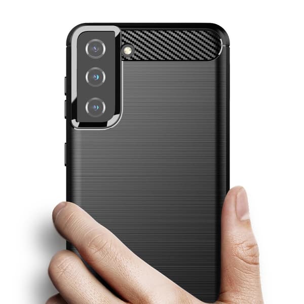 Carbon Flexible TPU skal till Samsung Galaxy S21 Plus 5G - Svart