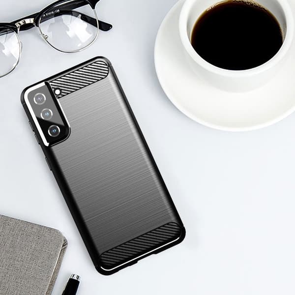 Carbon Flexible TPU skal till Samsung Galaxy S21 Plus 5G - Svart