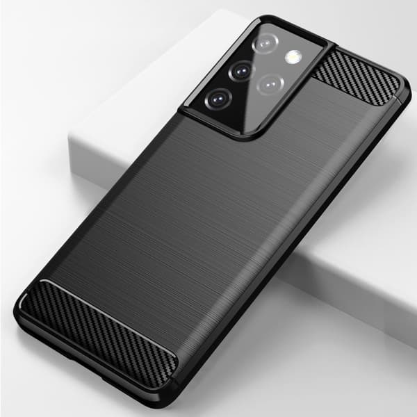 Carbon Flexible TPU skal till Samsung Galaxy S21 Ultra 5G Svart