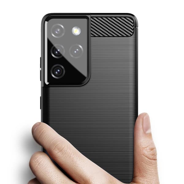Carbon Flexible TPU skal till Samsung Galaxy S21 Ultra 5G Svart