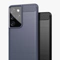 Miniatyrbild 2 av 5: Carbon Flexible TPU skal till Samsung Galaxy S21 Ultra 5G - Blå