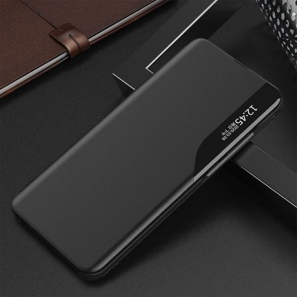 Eco Läder View Case till Xiaomi Poco M3 / Redmi 9T - Svart