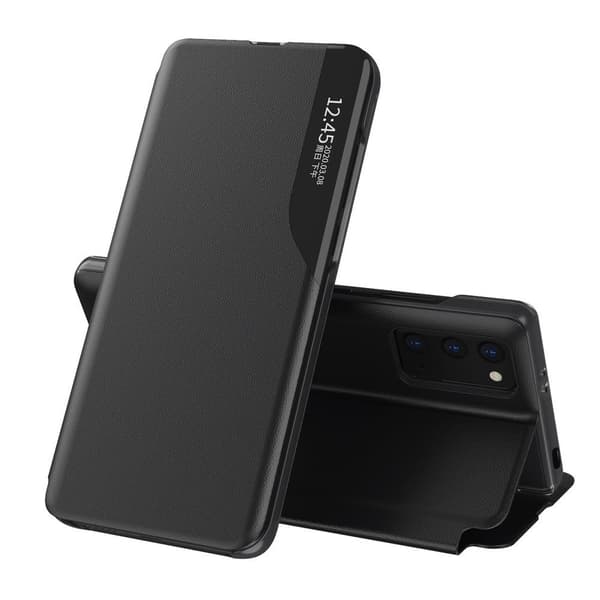 Eco Läder View Case till Xiaomi Poco M3 / Redmi 9T - Svart