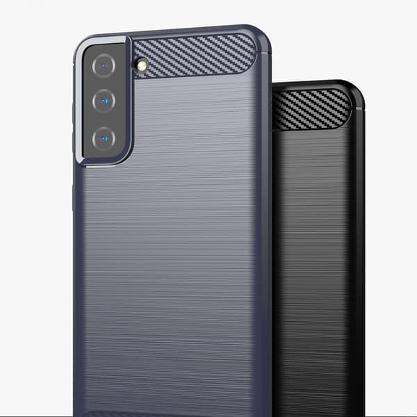 Carbon Flexible TPU skal till Samsung Galaxy S21 Plus 5G - Blå