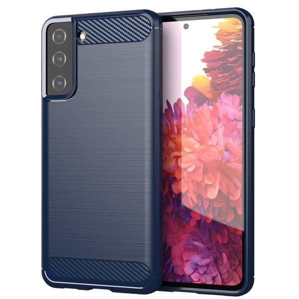 Carbon Flexible TPU skal till Samsung Galaxy S21 Plus 5G - Blå