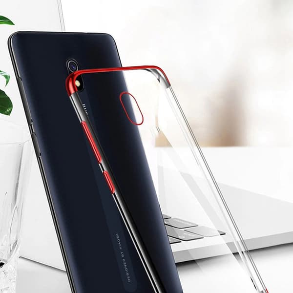 Clear skal med frame till Xiaomi Redmi 8A - Blå