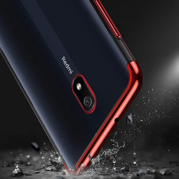Clear skal med frame till Xiaomi Redmi 8A - Blå