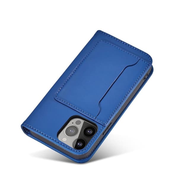 Magnet Fancy iPhone 12 Plånboksfodral - Blå