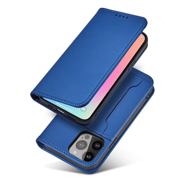 Magnet Fancy iPhone 12 Plånboksfodral - Blå
