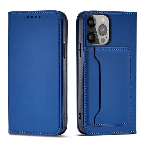Magnet Fancy iPhone 12 Plånboksfodral - Blå