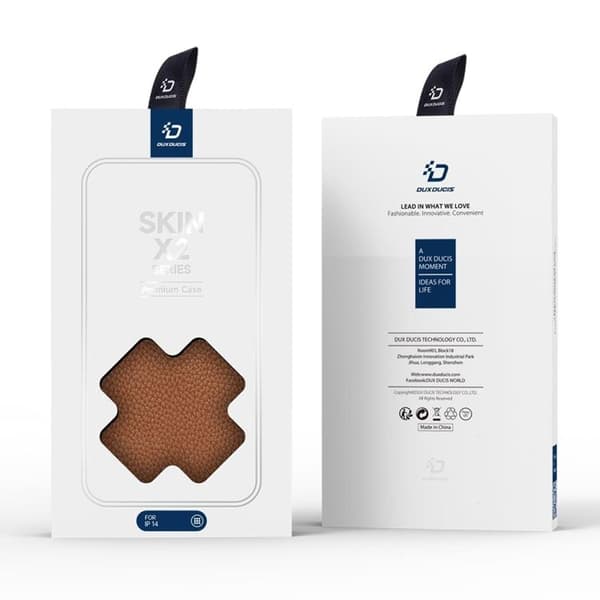 Dux Ducis iPhone 14 Plus Plånboksfodral Skin X2 - Brun
