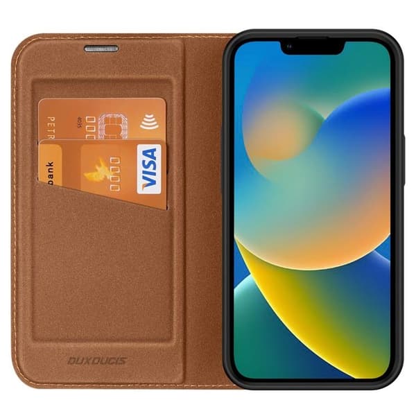 Dux Ducis iPhone 14 Plus Plånboksfodral Skin X2 - Brun
