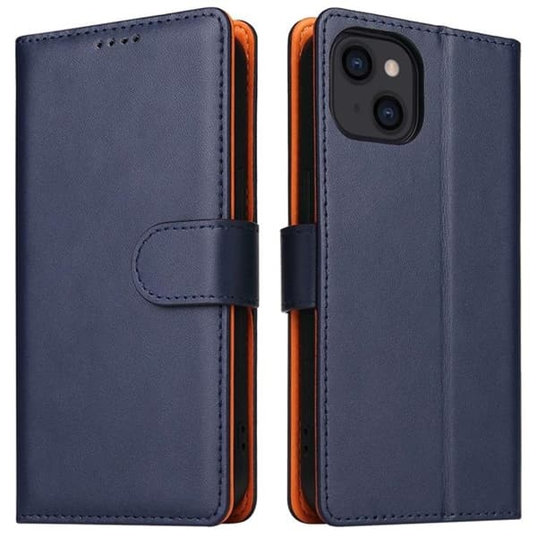 iPhone 14 Pro Plånboksfodral Dual Flip - Blå
