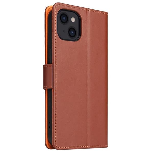 iPhone 14 Pro Plånboksfodral Dual Flip - Brun