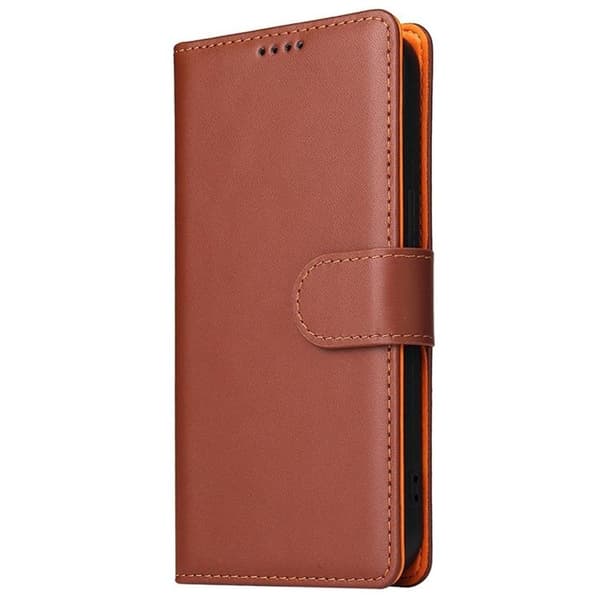 iPhone 14 Pro Plånboksfodral Dual Flip - Brun