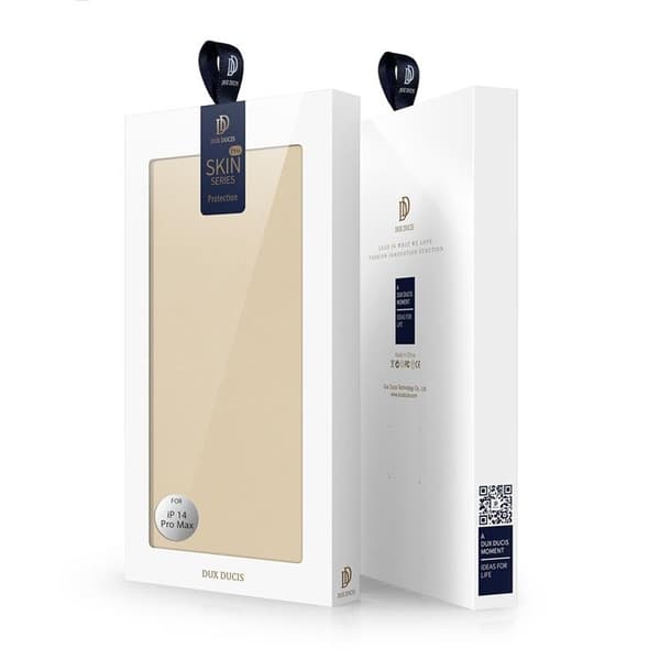 Dux Ducis iPhone 14 Pro Max Plånboksfodral Skin Series Holster - Guld