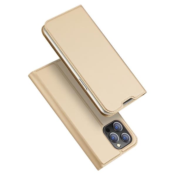 Dux Ducis iPhone 14 Pro Max Plånboksfodral Skin Series Holster - Guld