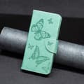 Miniatyrbild 6 av 7: iPhone 14 Pro Plånboksfodral Butterflies Imprinted - Turkos