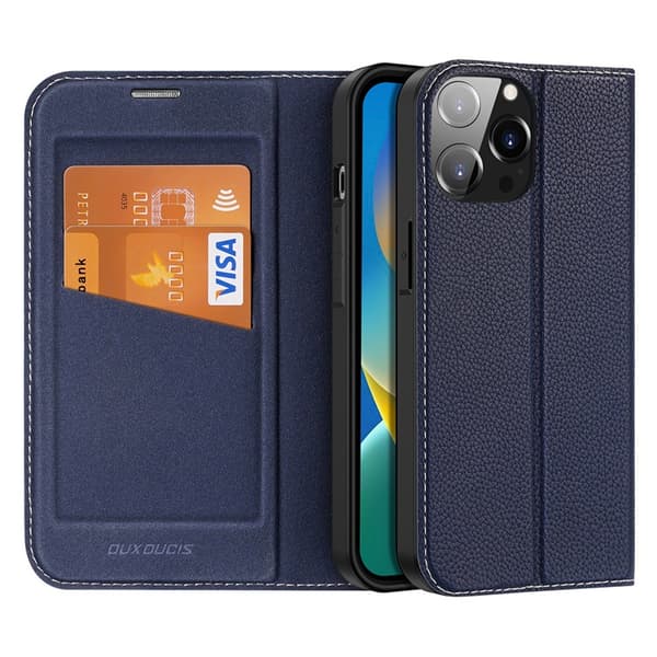 Dux Ducis iPhone 14 Pro Max Plånboksfodral Skin X2 - Blå