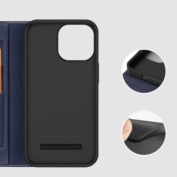 Dux Ducis iPhone 14 Pro Max Plånboksfodral Skin X2 - Blå