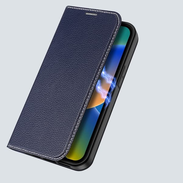 Dux Ducis iPhone 14 Pro Max Plånboksfodral Skin X2 - Blå