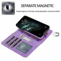 Miniatyrbild 6 av 10: iPhone 14 Pro Max Plånboksfodral 2-in-1 Detachable - Lila