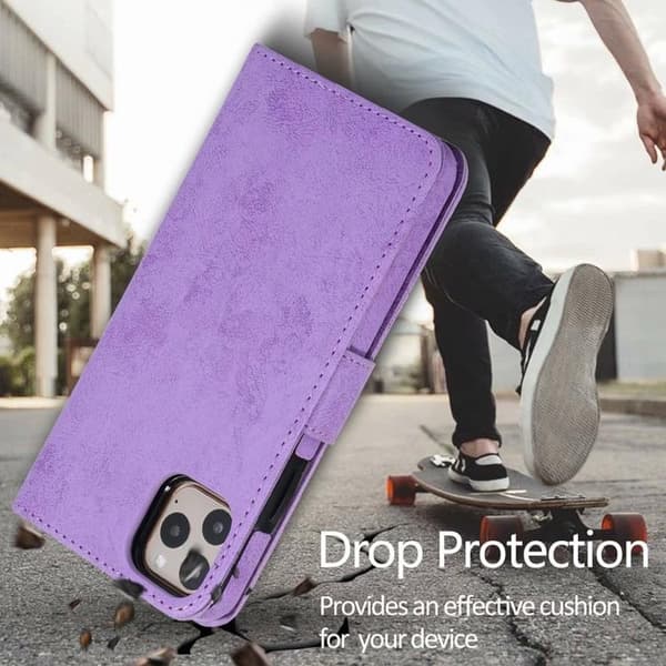 iPhone 14 Pro Max Plånboksfodral 2-in-1 Detachable - Lila