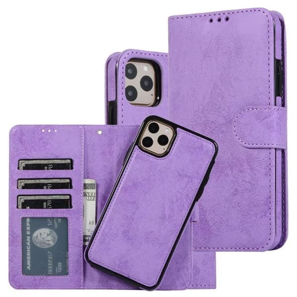iPhone 14 Pro Max Plånboksfodral 2-in-1 Detachable - Lila