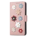 Miniatyrbild 2 av 8: iPhone 14 Pro Max Plånboksfodral Flower Decor Magnetic - Rosa Guld