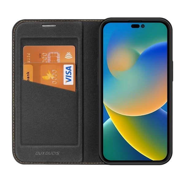 Dux Ducis iPhone 14 Pro Max Plånboksfodral Skin X2 - Svart
