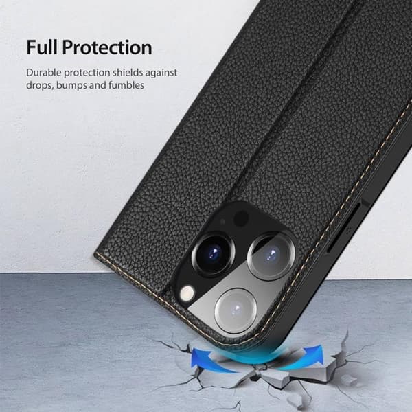 Dux Ducis iPhone 14 Pro Max Plånboksfodral Skin X2 - Svart