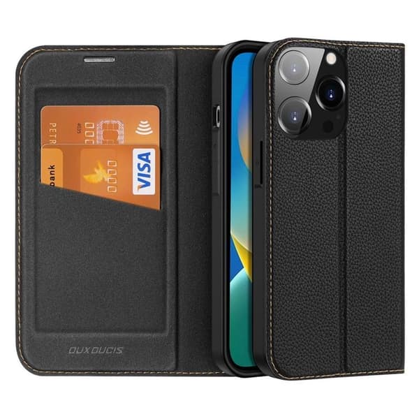 Dux Ducis iPhone 14 Pro Max Plånboksfodral Skin X2 - Svart