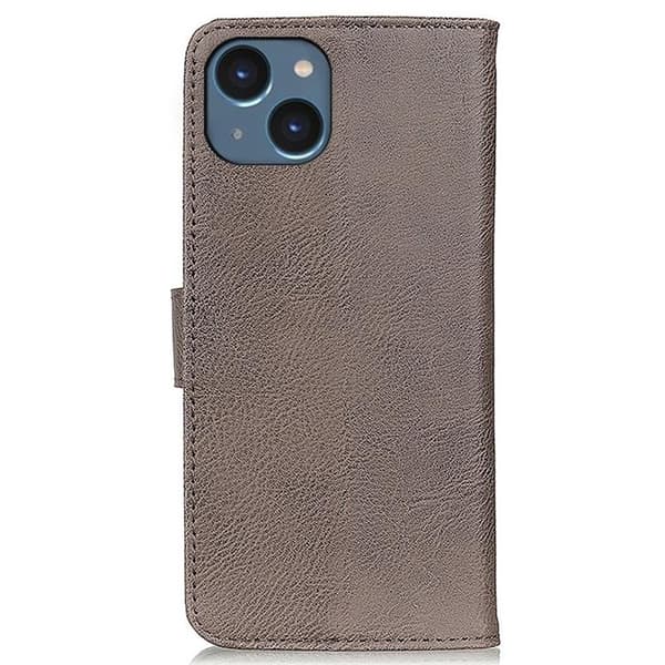 KHAZNEH iPhone 14 Plånboksfodral Retro - Grå