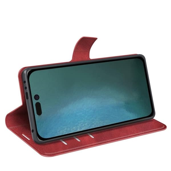 Flip Folio iPhone 14 Plus Plånboksfodral - Röd