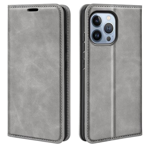 Folio iPhone 14 Pro Max Plånboksfodral  - Grå