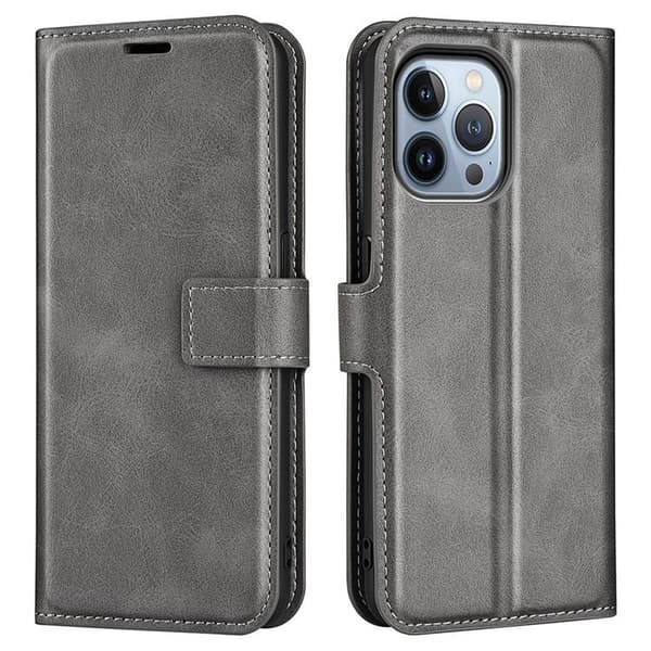 Flip Folio iPhone 14 Pro Max Plånboksfodral - Grå
