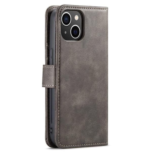 DG.MING iPhone 14 Plus Plånboksfodral Split Detachable Flip - Grå