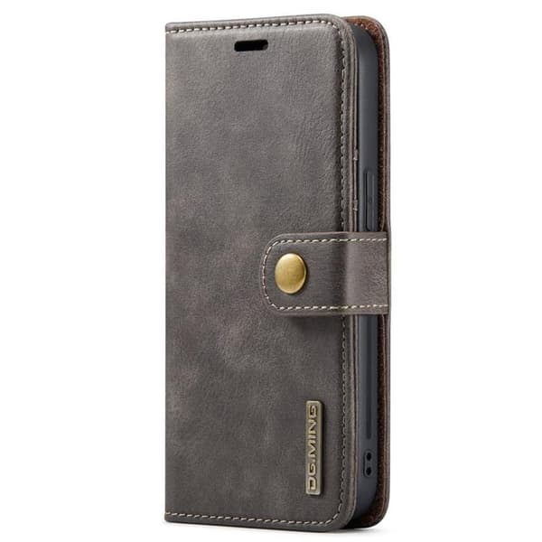DG.MING iPhone 14 Plus Plånboksfodral Split Detachable Flip - Grå