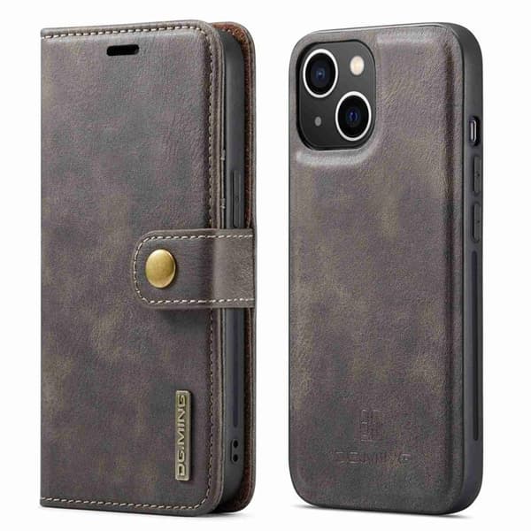 DG.MING iPhone 14 Plus Plånboksfodral Split Detachable Flip - Grå
