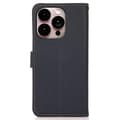 Miniatyrbild 3 av 8: KHAZNEH iPhone 14 Pro Max Plånboksfodral RFID Äkta Läder - Blå