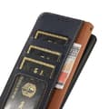 Miniatyrbild 6 av 8: KHAZNEH iPhone 14 Pro Max Plånboksfodral RFID Äkta Läder - Blå